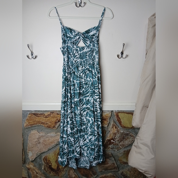 Boho High Waist Tropical Print cut out Summer Twist Front Backless dress - Picture 8 of 9